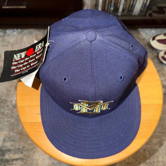 New Era The 59/50 Vntg 90s Milwaukee Brewers Hat Size 7 1/2 Brand New With Tags
